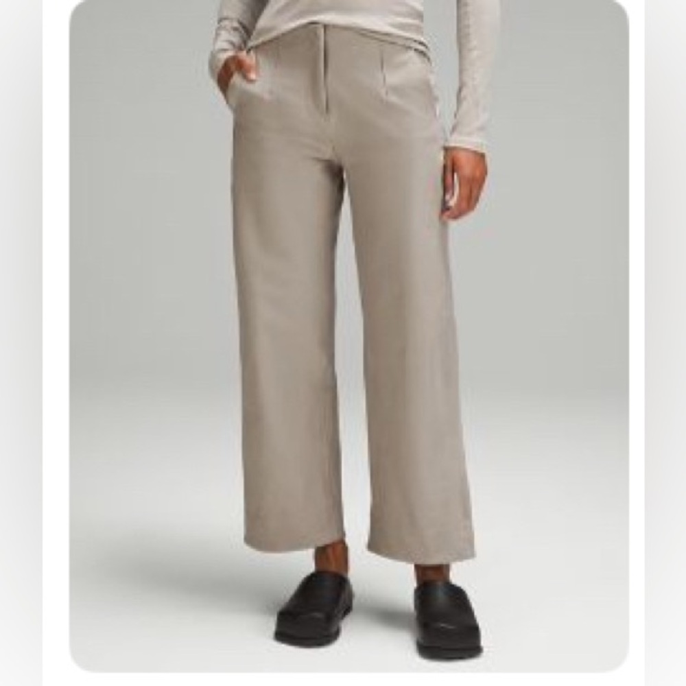 lululemon athletica Wide Leg Pants in Light Taupe